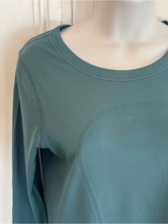 NWT Lululemon Swiftly Tech LS *Breeze Silverescent Size  6 Persian Green 4 Way - Picture 7 of 13